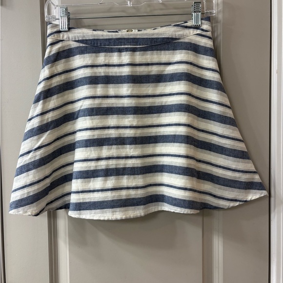 Jella Couture Dresses & Skirts - Jella Couture Navy and Cream Striped Skater Skirt